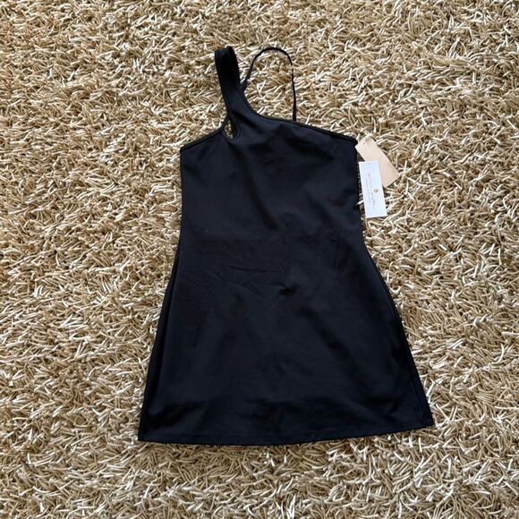 Spiritual Gangster Kaci Asymmetric Active Dress in Black Size S - Picture 4 of 7